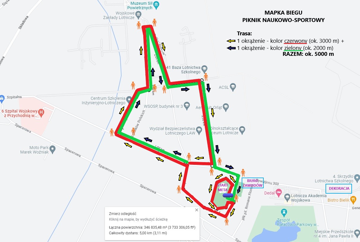 Mapka biegu wariant I